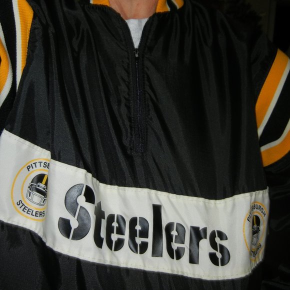Vintage DeLong - Pittsburg Steelers NFL - 1/4 Zip Pullover Jacket Made In USA - Picture 5 of 6
